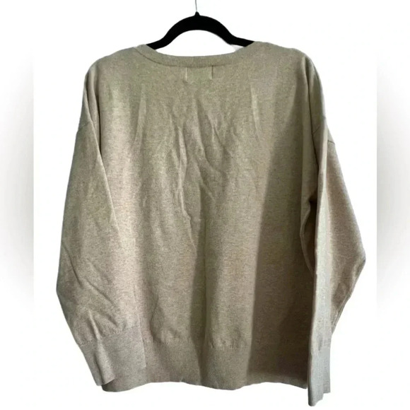 Old Navy SoSoft Lite Loose V-Neck Sweater, Size L (12/14), Mushroom - Picture 6 of 7